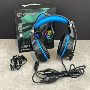 Ozeino‎ ZW1 RGB Gaming Headset w/ 7.1 Surround & Mic Black Blue